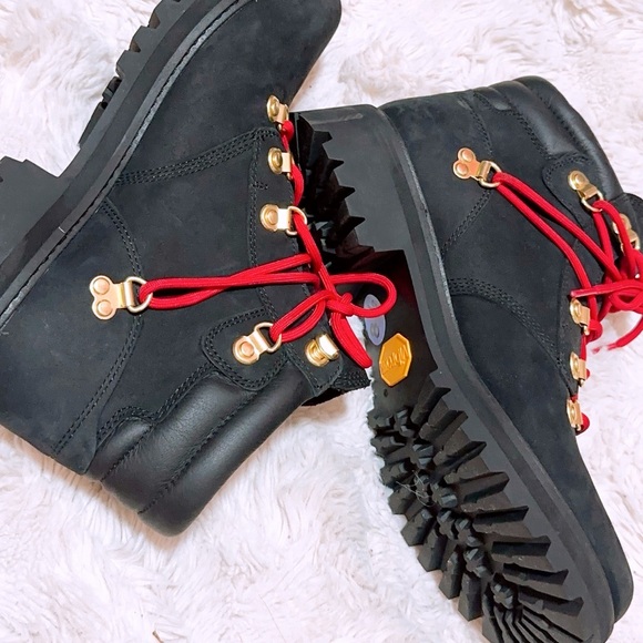 TIMBERLAND WOMEN'S HERITAGE WATERPROOF BOOT WHEAT NUBUCK W GOLD A5RS8 - Picture 8 of 8